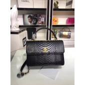 Imitation Chanel Original Snake skin Leather Tote Bag A92236 black JK5218VO34