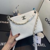 Imitation Chanel Small Calfskin hobo bag AS1461 white JK4123VO34