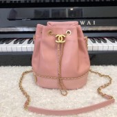 Imitation Fashion Chanel drawstring bag Calfskin & Gold-Tone Metal AS0373 pink JK4801kd19