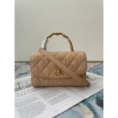 Imitation Fashion Chanel mini flap bag with top handle AS2477 Apricot JK3341kd19