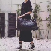 Imitation Fashion Chanel Sheepskin Leather Travel Bag 17821 Black JK5896kd19