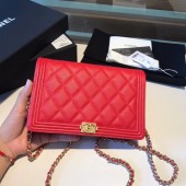 Imitation High Quality BOY CHANEL Original Wallet on Chain A80287 red JK5030Bo39