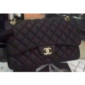 Imitation High Quality Chanel Classic Flap Bag Black Original Deerskin Leather CHA5212 Gold JK114Bo39