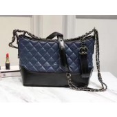 Imitation High Quality Chanel Medium Shoulder Bag Sheepskin Leather A93826 Blue JK04HH94