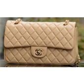 Imitation Top Chanel 2.55 Series Flap Bag Apricot Sheepskin Leather A37586 Gold JK718tr16