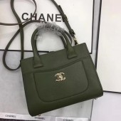 Imitation Top Chanel Small Tote Bag Original Leather CHA6848 Green JK5999tr16