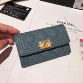 Knockoff AAAAA BOY CHANEL Card Holder A80603 blue JK1405Jc39