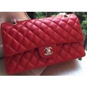 Knockoff AAAAA Chanel 2.55 Series Flap Bag Red Original Leather A01112 Silver JK675Jc39