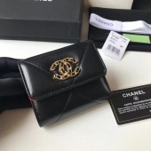 Knockoff CHANEL 19 Wallet AP1064 black JK1153iV87