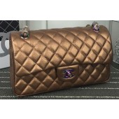 Knockoff Chanel 2.55 Series Flap Bag Lambskin Leather A1112 Bronze JK228yK94