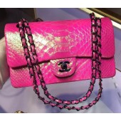 Knockoff Chanel 2.55 Series Flap Bags Original Snake Leather A1112 Rose JK58iV87