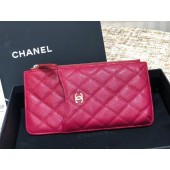 Knockoff Chanel Calfskin Leather Card packet & Gold-Tone Metal A81598 rose JK1185vf92