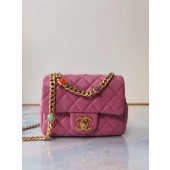 Knockoff Chanel flap bag Lambskin Resin & Gold-Tone Metal AS2379 Pink JK3546vf92