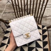 Knockoff Chanel Flap Shoulder Bag Sheepskin Leather 77398 white JK4771eF76