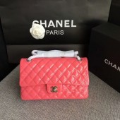 Knockoff Chanel Flap Shoulder Bags Pink Original Patent Leather CF1112 Silver JK5866eF76