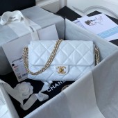 Knockoff Chanel lambskin Shoulder Bag AS2563 white JK2419iV87