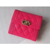 Knockoff Chanel Matelasse Bi-Fold Wallet Rose Cannage Patterns A48980 Gold JK1447Ez66