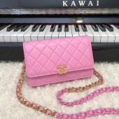 Knockoff Chanel Original Small classic Sheepskin flap bag AP33814 pink JK2350WW40