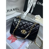 Knockoff Chanel SMALL FLAP BAG Calfskin Imitation Pearls & Gold-Tone Metal AS3001 black JK2904yN38