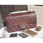 Knockoff High Quality Chanel Glazed Crackled Leather Classic Flap Bag A30227 Burgundy JK887FA65