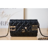 Knockoff High Quality Chanel SMALL FLAP BAG AP2508 black JK2864Lg12