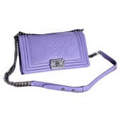 Le Boy Chanel Flap Shoulder Bag Original Leather CF67086 Lavender JK1023bW68