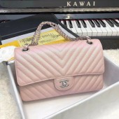 Luxury Chanel 2.55 Series Flap Bag Leather A1112CF Pink JK3686Lv15