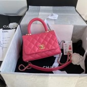 Luxury Chanel coco mini flap bag with top handle AS2215 rose JK3466kp43