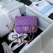 Luxury Chanel MINI Flap Bag Original Sheepskin Leather AS1786 purple JK2371kp43