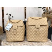 New Chanel Backpack Sheepskin Original Leather 83431 Beige JK4019Uf80