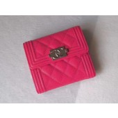 Quality Chanel Matelasse Bi-Fold Wallet Rose Cannage Patterns A48980 Silver JK1446Vu63