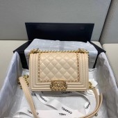 Replica BOY CHANEL flap bag A67085 cream JK4278ec82