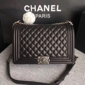 Replica Boy Chanel Flap Bags Original Sheepskin Leather A67088 Black JK5504XB19