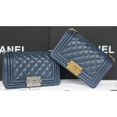 Replica Boy Chanel mini Flap Bag Original Cannage Pattern A67085 Royal JK531rH96