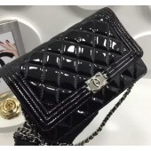 Replica Boy Chanel WOC mini Flap Bags Patent Leather A33815 Black JK132Ac56