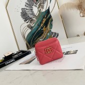 Replica Chanel 19 Zip Card bag 82086 rose JK1128BB13