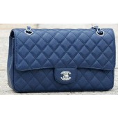 Replica Chanel 2.55 Series Flap Bag Blue Cannage Pattern A1112 Silver JK568nB47