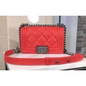 Replica Chanel Boy mini Flap Bag Original Leather CHA9575 Red JK241iu55