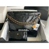 Replica Chanel Calf leather shopping bag AS3261 black&white JK2391ls37