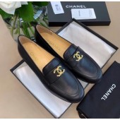 Replica Chanel Calfskin Leather Shoes CH2740 Black Shoes JK104zR45