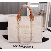 Replica Chanel Canvas Tote Shopping Bag 8099 off-white JK5048Ac56