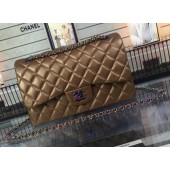 Replica Chanel Classic Flap Bag Original Deerskin Leather A1113 Bronze JK203nB47