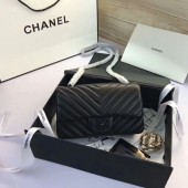 Replica Chanel Classic Flap Bags Original Sheepskin Leather 1116 Black JK5678hD86