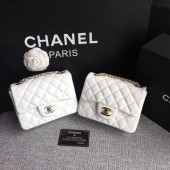 Replica Chanel Classic Flap mini Bag Original Leather A1115 White JK5542Fi42