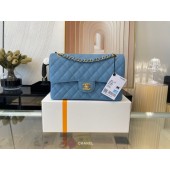 Replica Chanel classic handbag Grained Calfskin&gold Metal 01112 sky blue JK2655Vi77