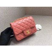 Replica Chanel Classic MINI Flap Bag original Sheepskin Leather A1115 pink gold chain JK5179it96