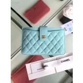 Replica Chanel classic pouch Grained Calfskin & Gold-Tone Metal A81902 sky blue JK4867CQ60