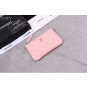 Replica Chanel classic small pouch Grained Calfskin& silver-Tone Metal A82365 pink JK1335UD97