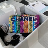 Replica Chanel Colored letters Flap bag AS2897 Rainbow Print JK2975TN94