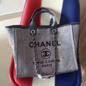 Replica Chanel Deauville Tote Bag Original Canvas Leather A68047-5 JK5653sA83